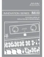 AMAV Innovation IN600 Installation And Operation Manual preview