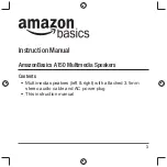 Preview for 3 page of Amazon Basics A150 Instruction Manual