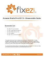 Preview for 1 page of Amazon Kindle Fire HD 7.0 Disassemble Manual