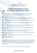 Предварительный просмотр 10 страницы AMAZONAS CROSS CARRY CARRY BABY Instructions Manual