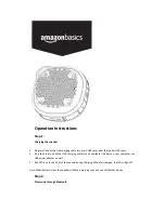 Preview for 1 page of AmazonBasics BSK10 Operation Instructions