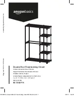 AmazonBasics Double Rod Freestanding Closet Assembly Manual предпросмотр