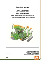 Amazone AD-P 3001 Special 850 Operating Manual предпросмотр