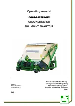 Amazone Groundkeeper GHL Operating Manual preview