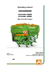 Amazone XTender 2200 Operating Manual preview