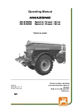 Amazone ZG-B 5500 Drive Operating Manual предпросмотр