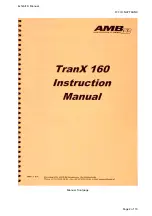 Preview for 2 page of AMB TranX 160 Instruction Manual