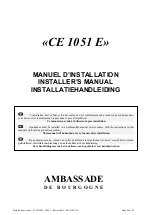 Предварительный просмотр 4 страницы Ambassade CE 1051 E General Manual