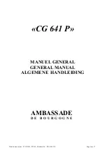 Ambassade CG 641 P General Manual preview