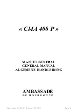 Ambassade CMA 400 P General Manual preview