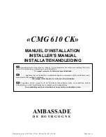 Предварительный просмотр 4 страницы Ambassade CMG 610 CK User Manual