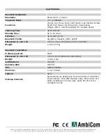 Preview for 2 page of AmbiCom WST-KIT Specifications