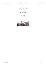 ambient power AP087 User Manual preview