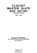 Preview for 1 page of Ambient Recording ACD 201 Manual