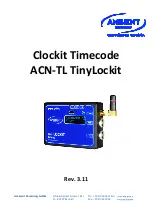 Preview for 1 page of Ambient Recording ACN-TL TinyLockit Manual