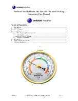 Preview for 1 page of Ambient Weather DHR70B-BRASS User Manual