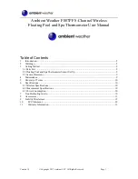 Preview for 1 page of Ambient Weather F007PF User Manual