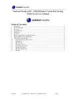 Preview for 1 page of Ambient Weather RC-1200BS User Manual