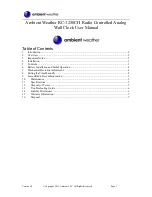 Ambient Weather RC-1250CH User Manual preview