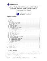 Preview for 1 page of Ambient Weather RC-6050 ClearView User Manual