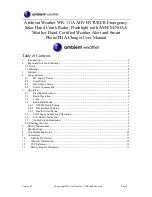 Preview for 1 page of Ambient Weather WR-111A ADVENTURER User Manual