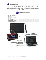 Preview for 1 page of Ambient Weather WR-SOLAR-BAG User Manual