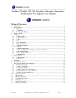 Preview for 1 page of Ambient Weather WS-108 User Manual