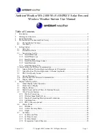 Ambient Weather WS-2000 User Manual preview