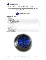 Preview for 1 page of Ambient Weather WS-228TBH User Manual