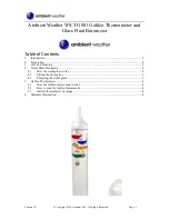 Preview for 1 page of Ambient Weather WS-YG901 Manual