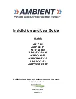 Ambient ASHP-23 Installation And User Manual preview