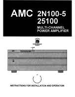 Preview for 1 page of AMC 2N100-5 Instructions For Installation And Operation Manual