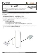 Предварительный просмотр 1 страницы AMC CU400 Installation Handbook