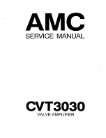 Preview for 1 page of AMC CVT3030 Service Manual