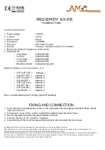 Preview for 2 page of AMC PROXIMITY KX-PB Installation Manual