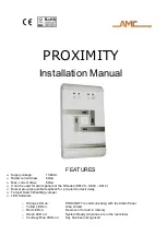 Preview for 1 page of AMC PROXIMITY Installation Manual