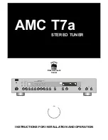 Preview for 1 page of AMC T7A Instruction Manual