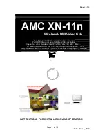 Предварительный просмотр 1 страницы AMC Wireless HDMI Video Link XN-11n Instructions For Installation And Operation Manual