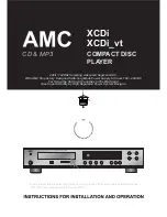 AMC XCDAe Instructions For Installation And Operation Manual preview