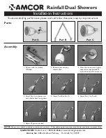 Preview for 2 page of Amcor Rainfall Dual Showers Instruction Manual