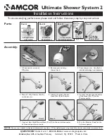 Preview for 2 page of Amcor Ultimate Shower System Options Manual