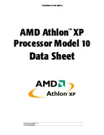 Предварительный просмотр 1 страницы AMD Athlon XP 10 Datasheet