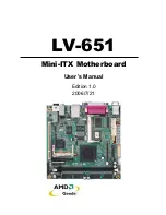 Preview for 1 page of AMD Geode LV-651 User Manual