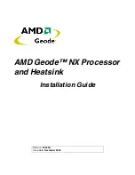 AMD Geode NX 1250 Installation Manual preview