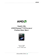 Предварительный просмотр 1 страницы AMD Phenom II Product Data Sheet