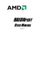 AMD RAIDXpert User Manual preview