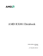 Предварительный просмотр 1 страницы AMD RX881 Data Book