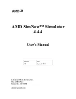 Предварительный просмотр 1 страницы AMD SimNow Simulator 4.4.4 User Manual