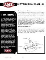 Preview for 2 page of AME 11015 Instruction Manual