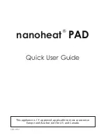 Предварительный просмотр 1 страницы AME nanoheat PAD Quick User Manual